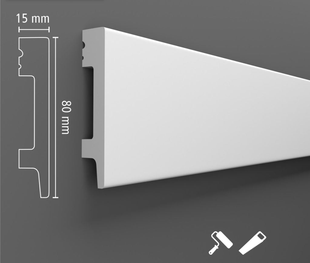 Plinta duropolimer A110 2400x80x15 mm