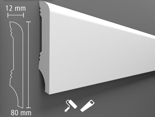 PLINTA DUROPOLIMER, A301, 240 x 8 x 1,2 cm